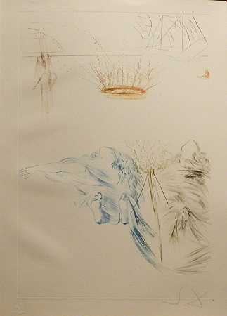 特里斯坦和伊索特里斯坦的遗嘱，1970年 by Salvador Dalí