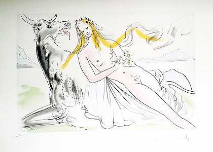 新神话续集/欧洲绑架案，1971年 by Salvador Dalí