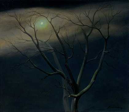 月光树，1949年 by Helen Lundeberg