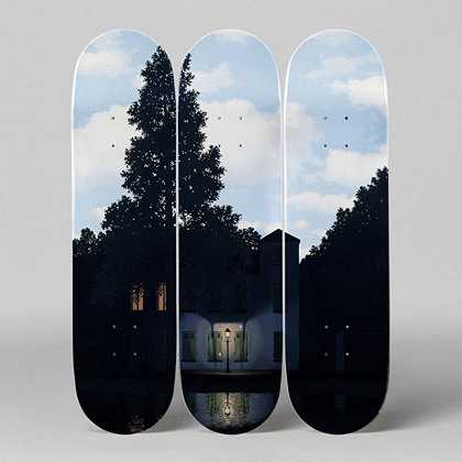 《灯光帝国滑板甲板》，RenéMagritte著，2018年 by René Magritte