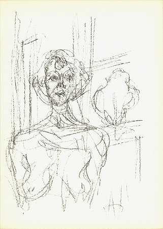 安妮特（Lg），1964年 by Alberto Giacometti