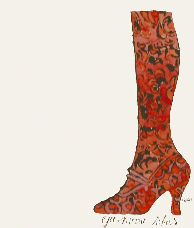 天啊，梅里鞋（红色），约1956年 by Andy Warhol