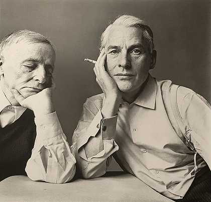 Frederick Kiesler&Willem de Kooning，1960年 by Irving Penn
