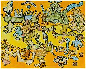 双星，抽象超现实主义油画1970-1979 by Sebastian "Batan" Matta-Clark