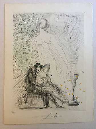 Le Course a la Bougie（夫妇带蜡烛），1968年 by Salvador Dalí