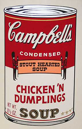 坎贝尔汤二，二。58鸡肉饺子，1969年 by Andy Warhol