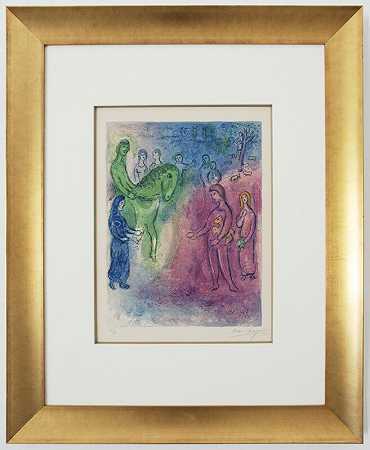 1961年狄俄尼索芬的到来 by Marc Chagall