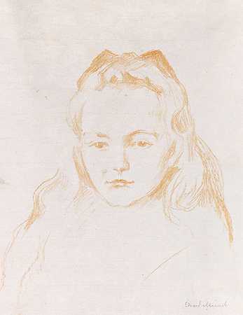 奥蒂莉·希夫勒，1907年。 by Edvard Munch