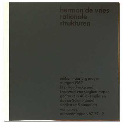 理性结构，1965年 by herman de vries