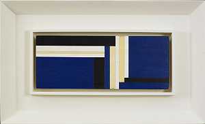 蓝色水平线，1968年 by Ilya Bolotowsky