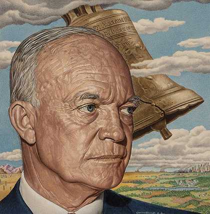 艾森豪威尔·自由钟，《时代》杂志封面，记者肖像，1955年7月4日（候补），1955年 by Ernest Hamlin Baker