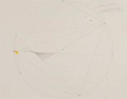 无标题（黄色三角形），约1940年 by Marlow Moss