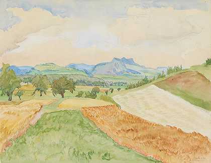 《夏日风景》，1944年。 by Erich Heckel