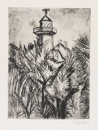 乡村灯塔，费马，1913年。 by Ernst Ludwig Kirchner