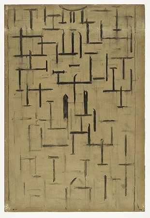 教堂正面1914年5月5日 by Piet Mondrian