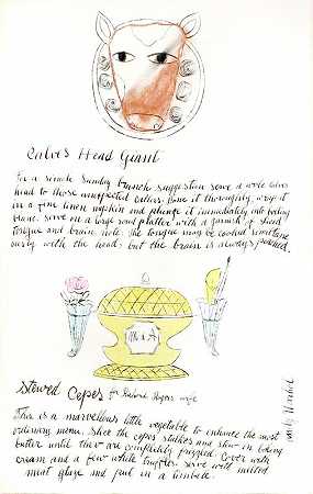 牛头巨饼和炖薄饼，野生覆盆子，1959年 by Andy Warhol