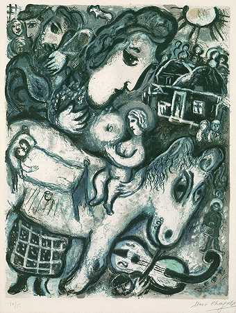 格里斯村，1964年。 by Marc Chagall