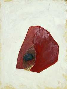 无标题（红色构图），约1969年 by Naum Gabo