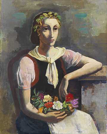 花童，1935年。 by Karl Hofer
