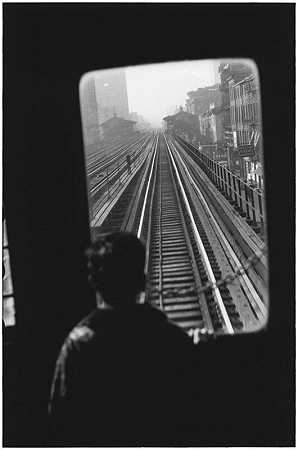 1955年，纽约市第三大道 by Elliott Erwitt