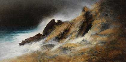 风暴湾，1912年。 by Karl Wilhelm Diefenbach