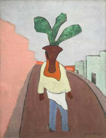 墨西哥卖花小贩，1946年 by Milton Avery