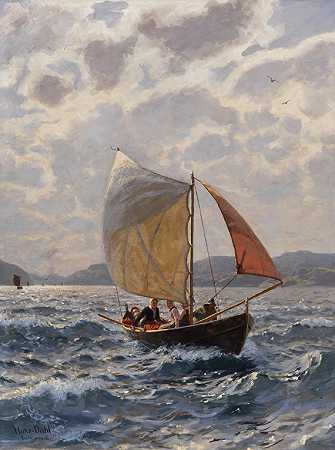 随着风，嗯1900。 by Hans Dahl