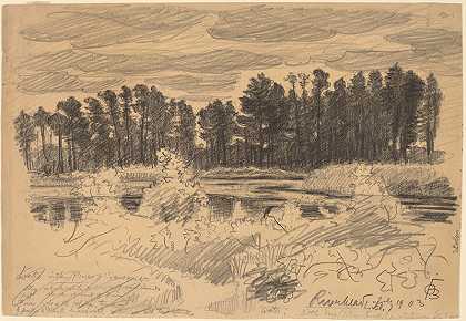 河源，长岛，1903年 by Oscar Bluemner