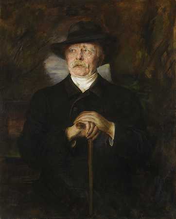 奥托·冯·俾斯麦，1890年。 by Franz von Lenbach