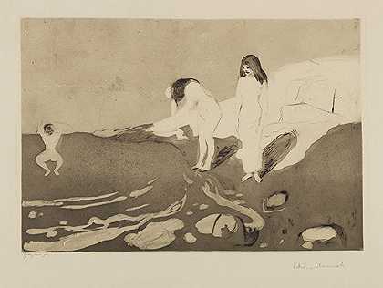 巴登德·克维内尔（巴登德·弗劳恩），1895年。 by Edvard Munch