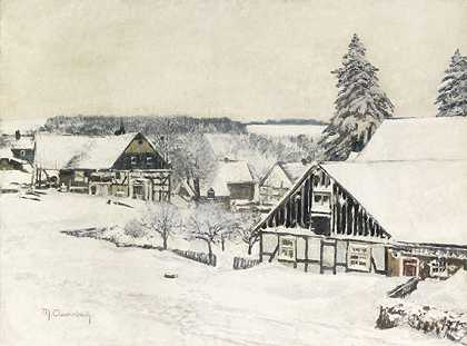 阿尔塔斯滕伯格的冬日，大约在1930年。 by Max Clarenbach