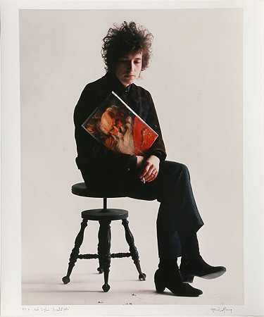 鲍勃·迪伦（Bob Dylan）1965年的《最受欢迎歌曲》（后期印刷） by Jerry Schatzberg
