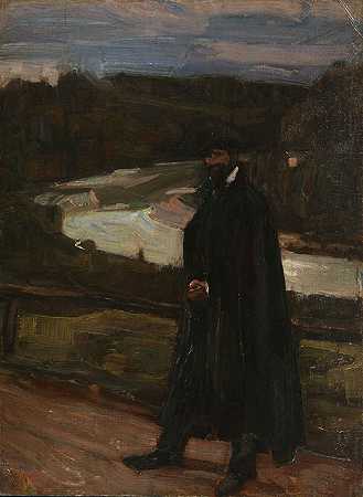伊萨尔山谷的人，1905年。 by Albert Weisgerber