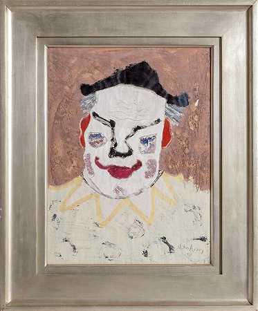 小丑，1950年 by Milton Avery