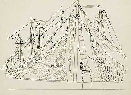 桅杆，约1930年 by Stuart Davis