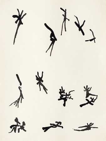 运动，约1950-1951年 by Henri Michaux