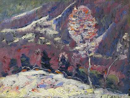 无标题（风景，冬季之歌系列），1908年 by Marsden Hartley