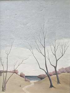 裸树，约1960年 by Houghton Cranford Smith