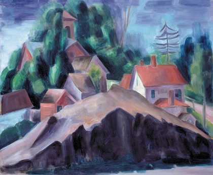 《悬崖风景》，约1918-1910年 by Konrad Cramer