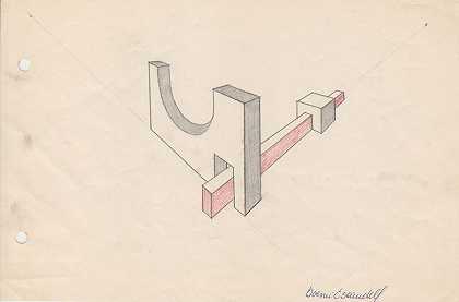结构圆形扇形示意图，1966年 by Noemi Escandell