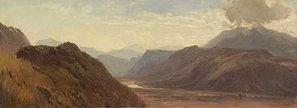 大约1860年，从博尔扎诺附近的阿迪奇山谷眺望。 by Carl Millner