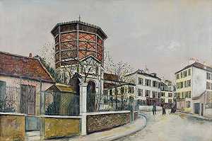 让-巴蒂斯特-克莱门特广场，约1918年 by Maurice Utrillo