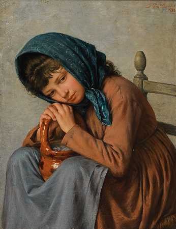加斯帕尔·迪奥梅德·卡洛·德拉·布鲁纳，19世纪的油画。 by Gaspare Diomede Carlo della Bruna
