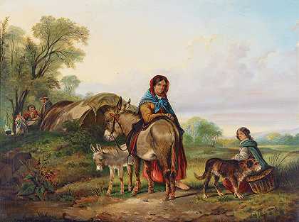 威廉·沙耶，19世纪的油画。 by William Shayer