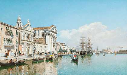 1899年，威尼斯朱代卡运河 by Federico del Campo