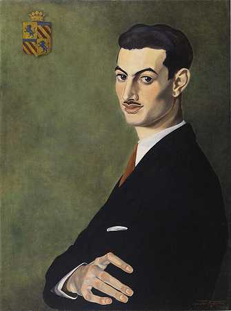 阿道夫·卡拉西奥洛·迪卡斯塔涅托肖像，1938年 by Umberto Romano