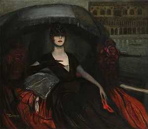 米歇尔哈姆夫人，1920年 by Federico Beltrán-Masses