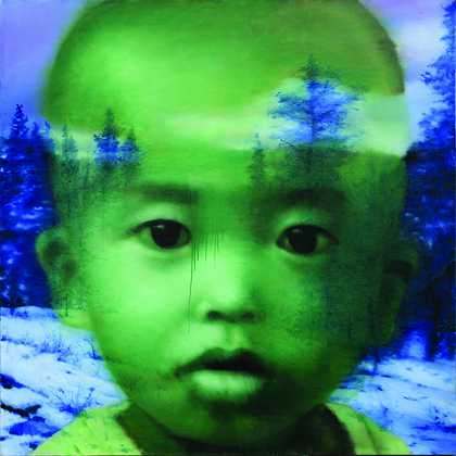 2010年绿色森林自画像 by Li Tianbing