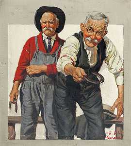 乡村绅士，杂志封面，1924年 by Joseph Francis Kernan
