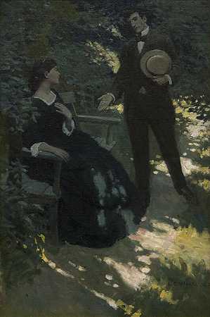 1904年，他迈着轻快、无声的步伐穿过狭窄的空间 by N.C. Wyeth